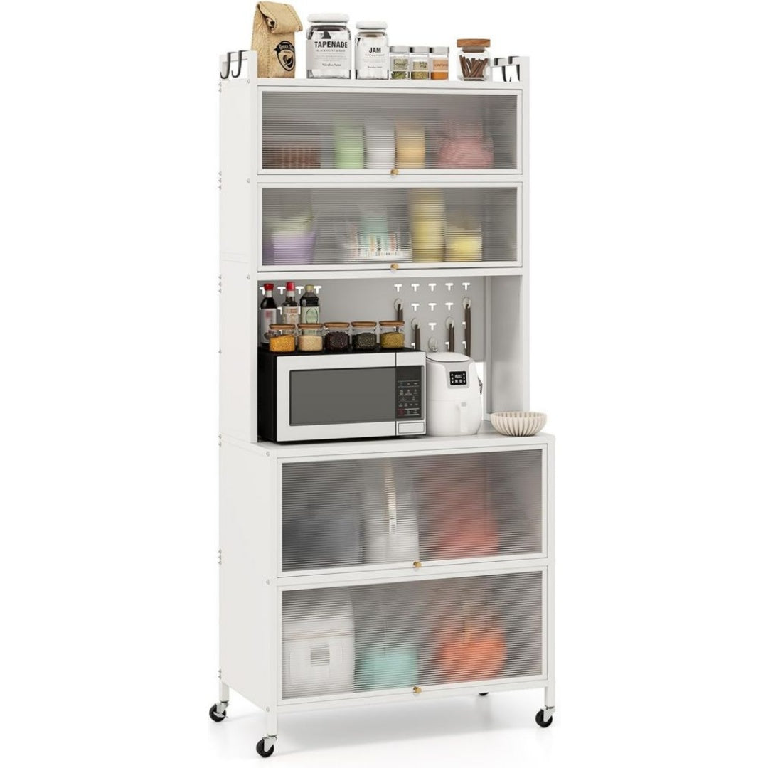 Beaucoup d'Espace de Rangement - L'armoire comprend une etagere superieure ouverte: etagere Format 80 x 40 x 178 cm