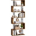 Bibliotheque en Forme de S Noir en Acier