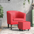 Fauteuil en Cuir de Couleur Rouge