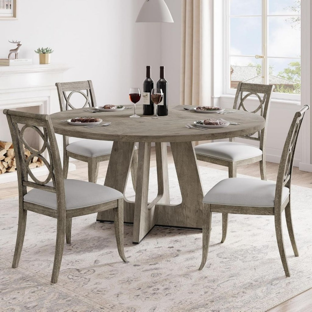 Table a Manger en Bois Massif de Couleur Naturel