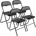 Chaise Pliante en PVC, Finition Noir