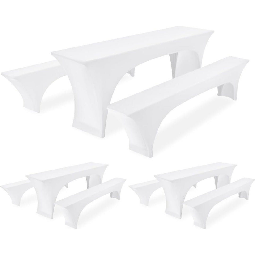 Tabouret 220 x 25 x 40 cm, Polyester Blanc