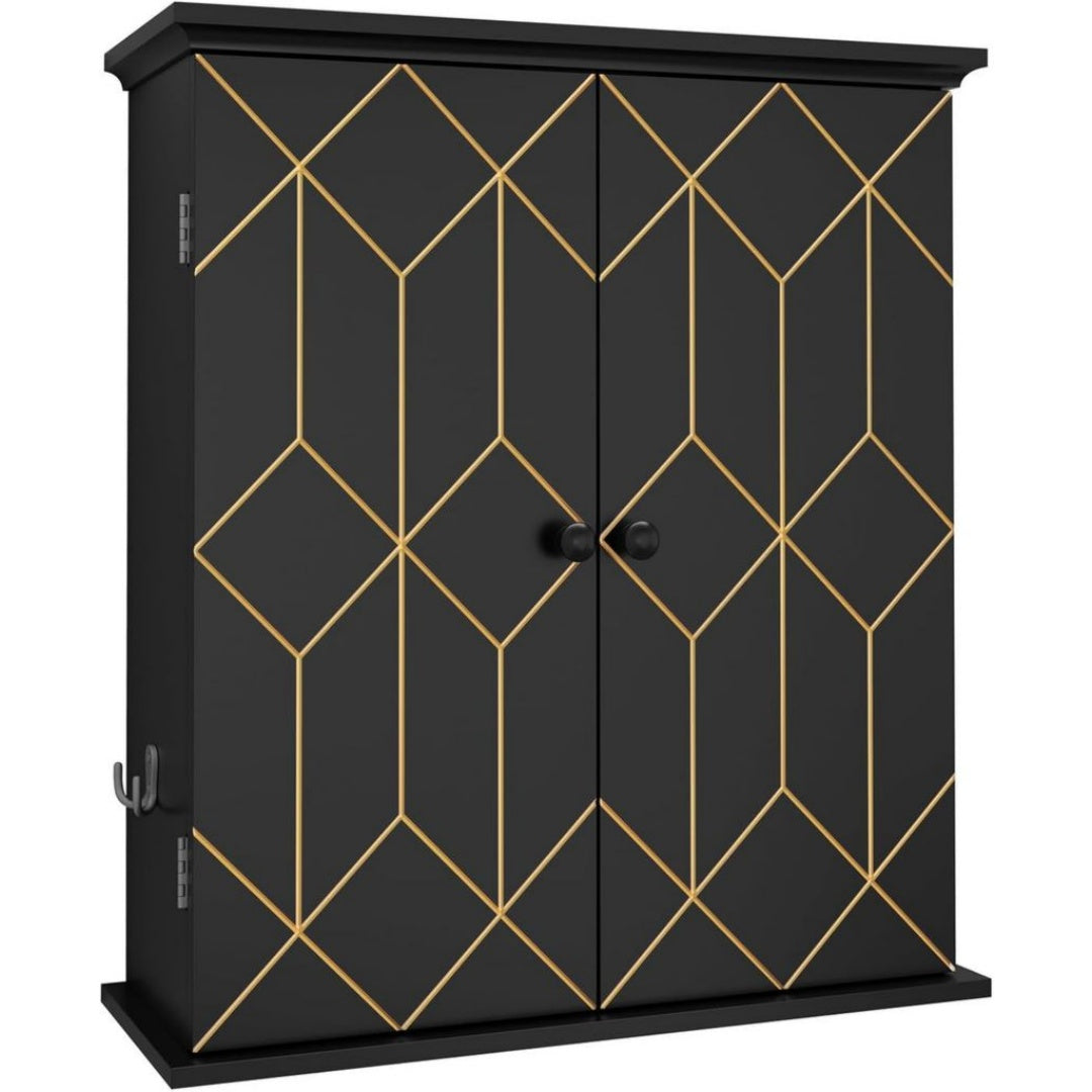 Armoire de Salle de Bain en MDF de Couleur Noir