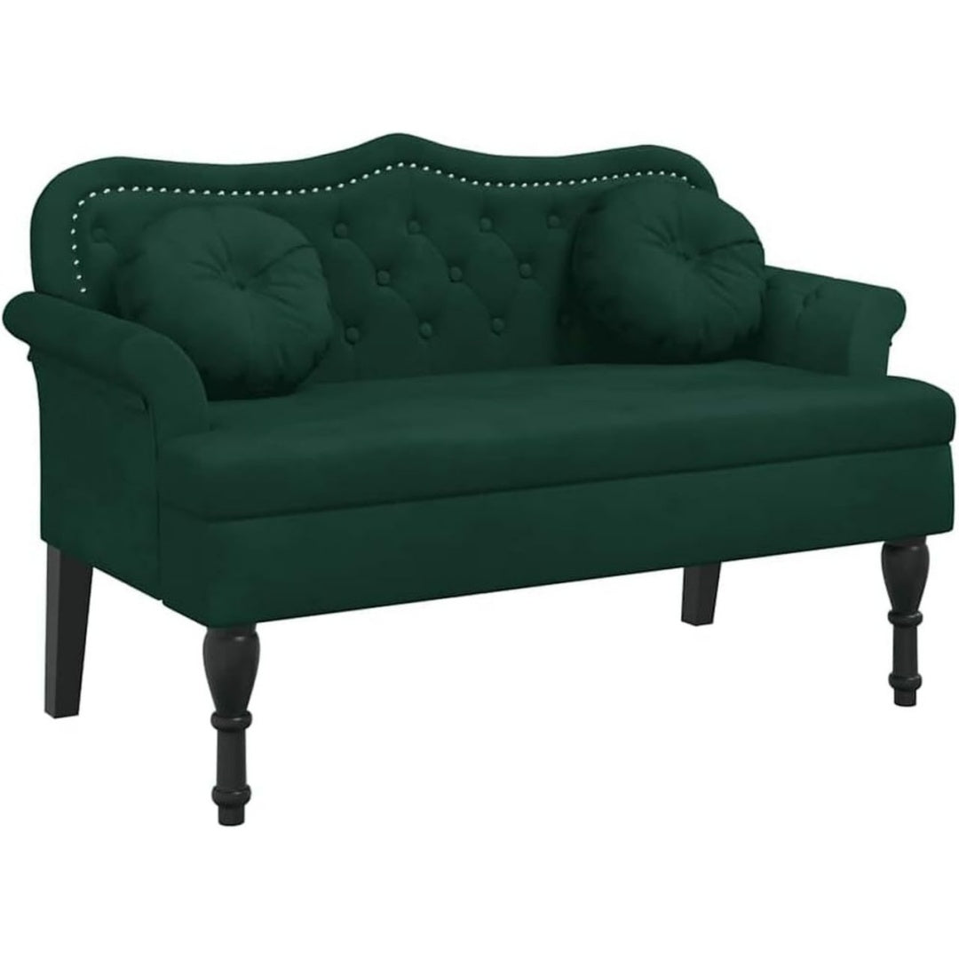 Banquette 120,5 x 65 x 75 cm, Velours Vert