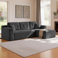 Canape Lit Convertible en Ardoise, Finition Gris