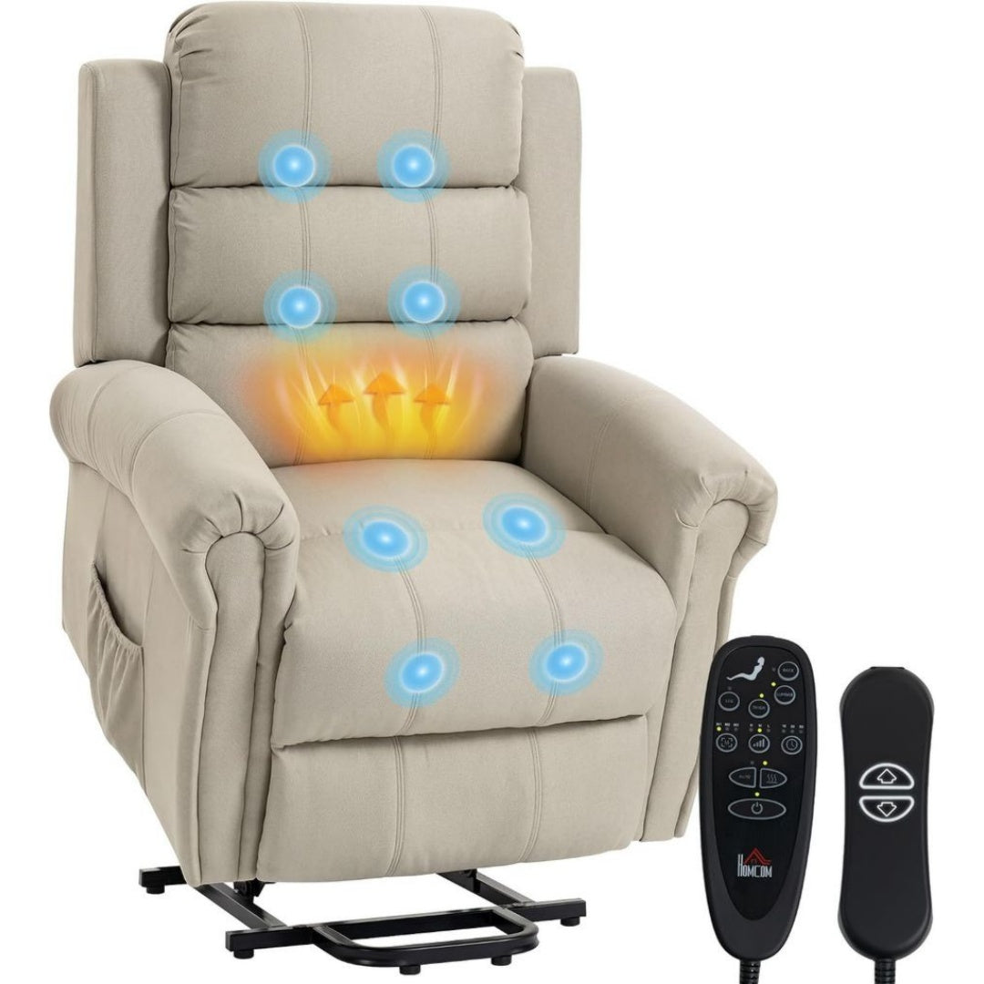 Fauteuil de Relaxation Inclinable en Lin de Qualite