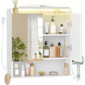 Meuble de Salle de Bain en Panneau de Particules, Finition Blanc