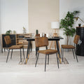Table: Table extensible elegante - De 120 a 160 cm pour accueillir jusqu'a 6 convives, Finition Noir